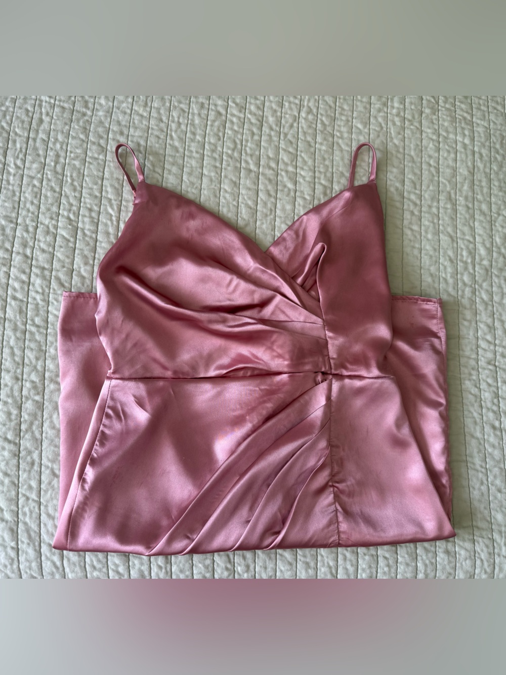 B Darlin Rose Pink Satin Mini Dress